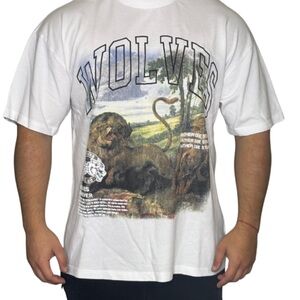 Darc Sport “Rather Die Standing” Wolves Tee – White (Size Large)